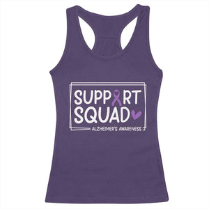 Support Squad Alzheimers Racerback Tank Top Purple Ribbon Hope Strength Love