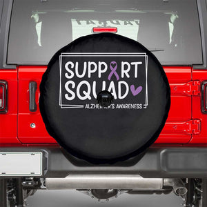 Support Squad Alzheimers Spare Tire Cover Purple Ribbon Hope Strength Love