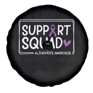 Support Squad Alzheimers Spare Tire Cover Purple Ribbon Hope Strength Love