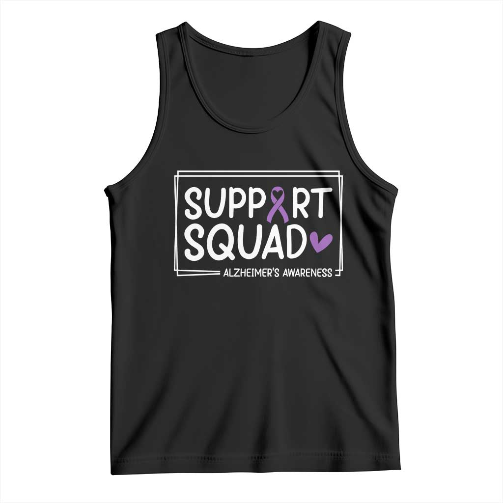 Support Squad Alzheimers Tank Top Purple Ribbon Hope Strength Love TS12 Black Print Your Wear