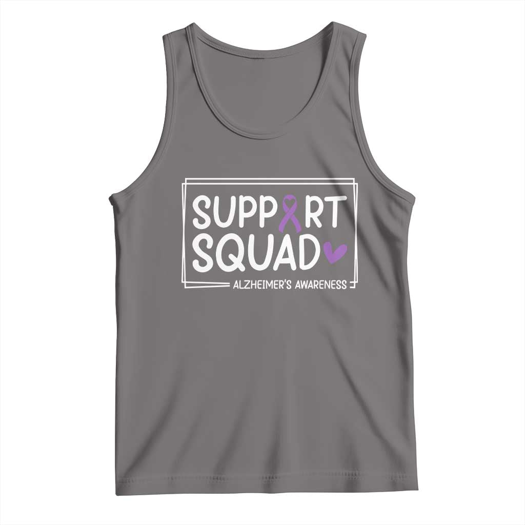 Support Squad Alzheimers Tank Top Purple Ribbon Hope Strength Love