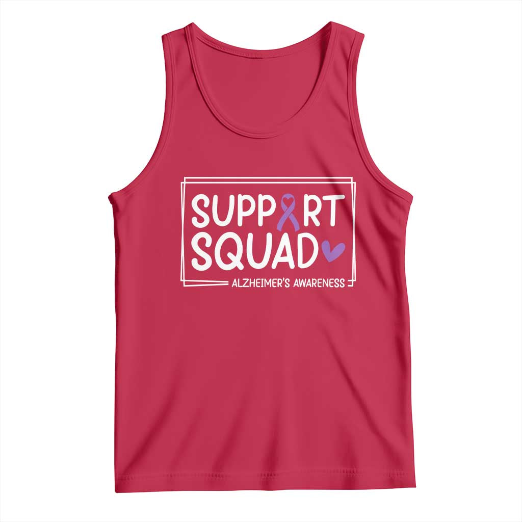 Support Squad Alzheimers Tank Top Purple Ribbon Hope Strength Love