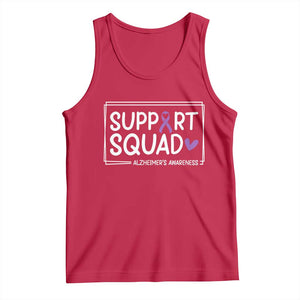 Support Squad Alzheimers Tank Top Purple Ribbon Hope Strength Love