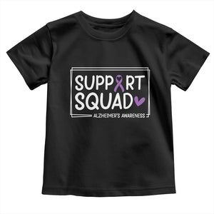Support Squad Alzheimers Toddler T Shirt Purple Ribbon Hope Strength Love