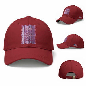 Purple Ribbon Alzheimers Caregiver Squad Gift Baseball Cap In This Family We Support Together