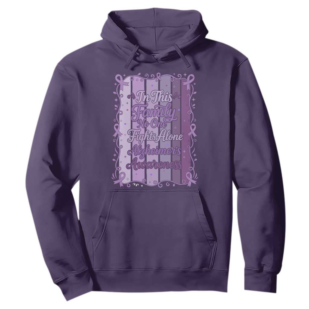 Purple Ribbon Alzheimers Caregiver Squad Gift Hoodie In This Family We Support Together TS12 Purple Print Your Wear