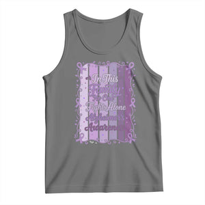 Purple Ribbon Alzheimers Caregiver Squad Gift Tank Top In This Family We Support Together