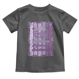 Purple Ribbon Alzheimers Caregiver Squad Gift Toddler T Shirt In This Family We Support Together