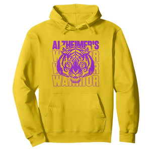 Alzheimer's Warrior Hoodie Purple Tiger Ribbon Support Graphic