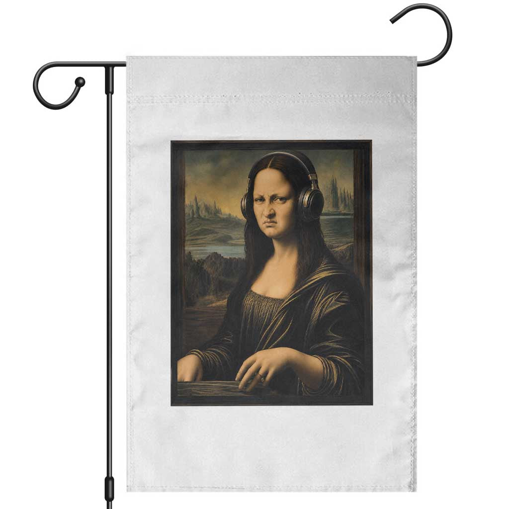 Funny Mona Lisa Bass Face Garden Flag Vintage DJ Producer Music Lover Gift TS12 White Print Your Wear