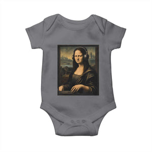 Funny Mona Lisa Bass Face Baby Onesie Vintage DJ Producer Music Lover Gift
