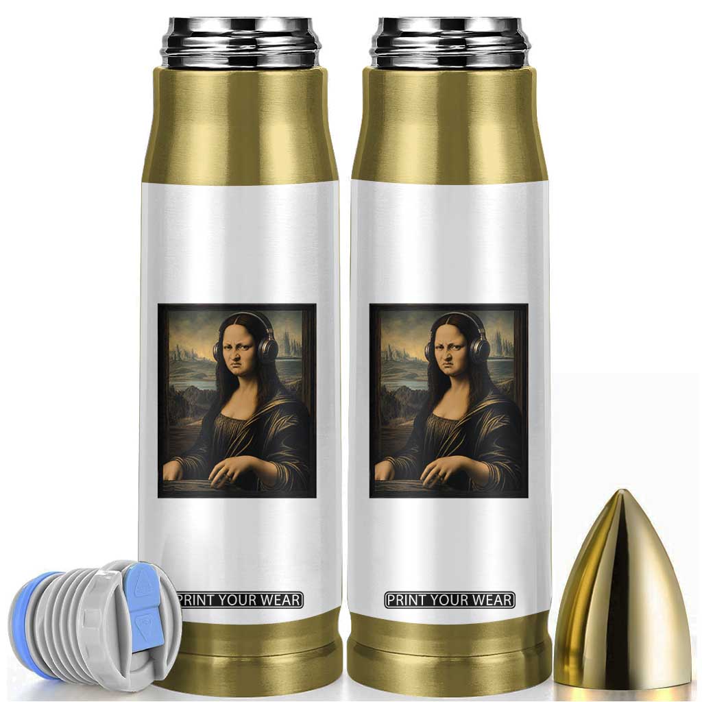 Funny Mona Lisa Bass Face Bullet Tumbler Vintage DJ Producer Music Lover Gift TS12 White Print Your Wear