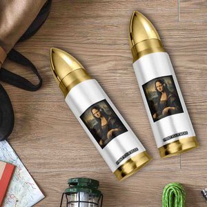 Funny Mona Lisa Bass Face Bullet Tumbler Vintage DJ Producer Music Lover Gift