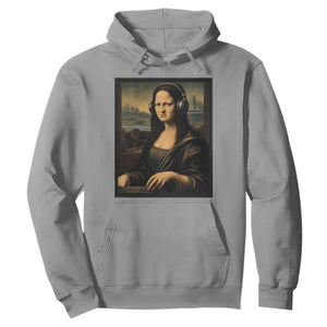 Funny Mona Lisa Bass Face Hoodie Vintage DJ Producer Music Lover Gift