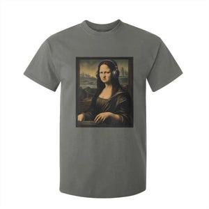 Funny Mona Lisa Bass Face T Shirt For Kid Vintage DJ Producer Music Lover Gift