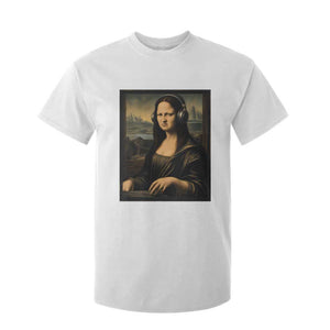 Funny Mona Lisa Bass Face T Shirt For Kid Vintage DJ Producer Music Lover Gift