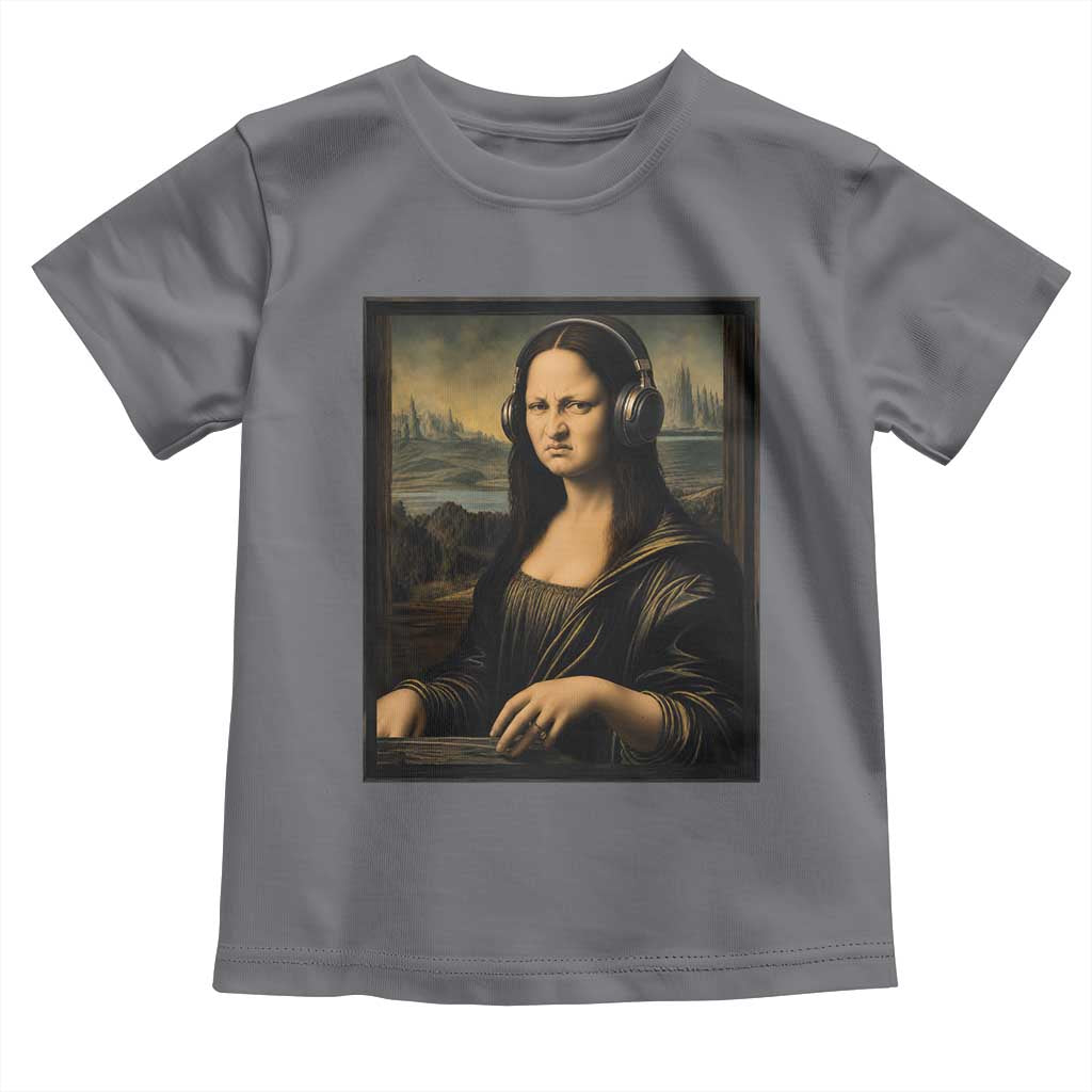Funny Mona Lisa Bass Face Toddler T Shirt Vintage DJ Producer Music Lover Gift TS12 Charcoal Print Your Wear