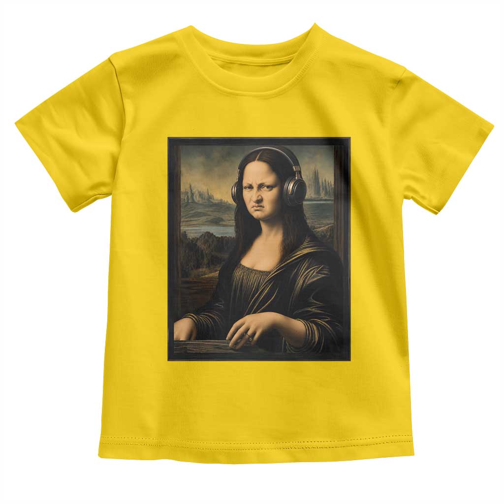 Funny Mona Lisa Bass Face Toddler T Shirt Vintage DJ Producer Music Lover Gift TS12 Daisy Print Your Wear