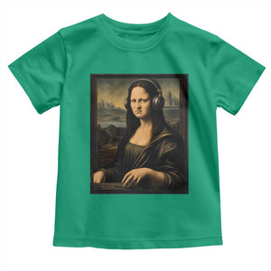 Funny Mona Lisa Bass Face Toddler T Shirt Vintage DJ Producer Music Lover Gift TS12 Irish Green Print Your Wear