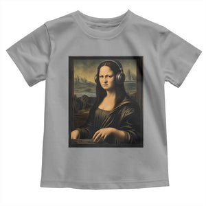 Funny Mona Lisa Bass Face Toddler T Shirt Vintage DJ Producer Music Lover Gift TS12 Sport Gray Print Your Wear