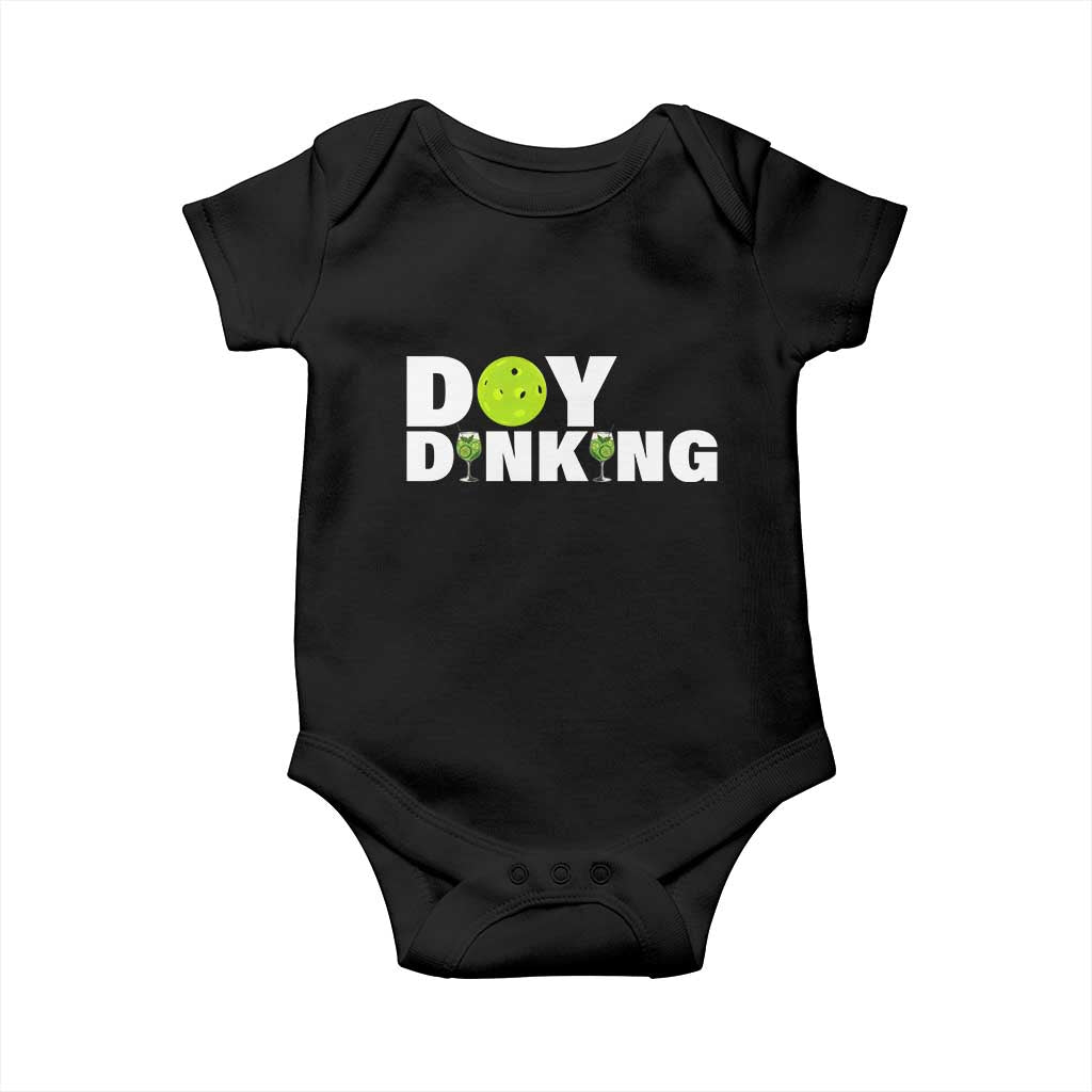 Pickleball Lover Baby Onesie Day Dinking Drinking Gift TS12 Black Print Your Wear