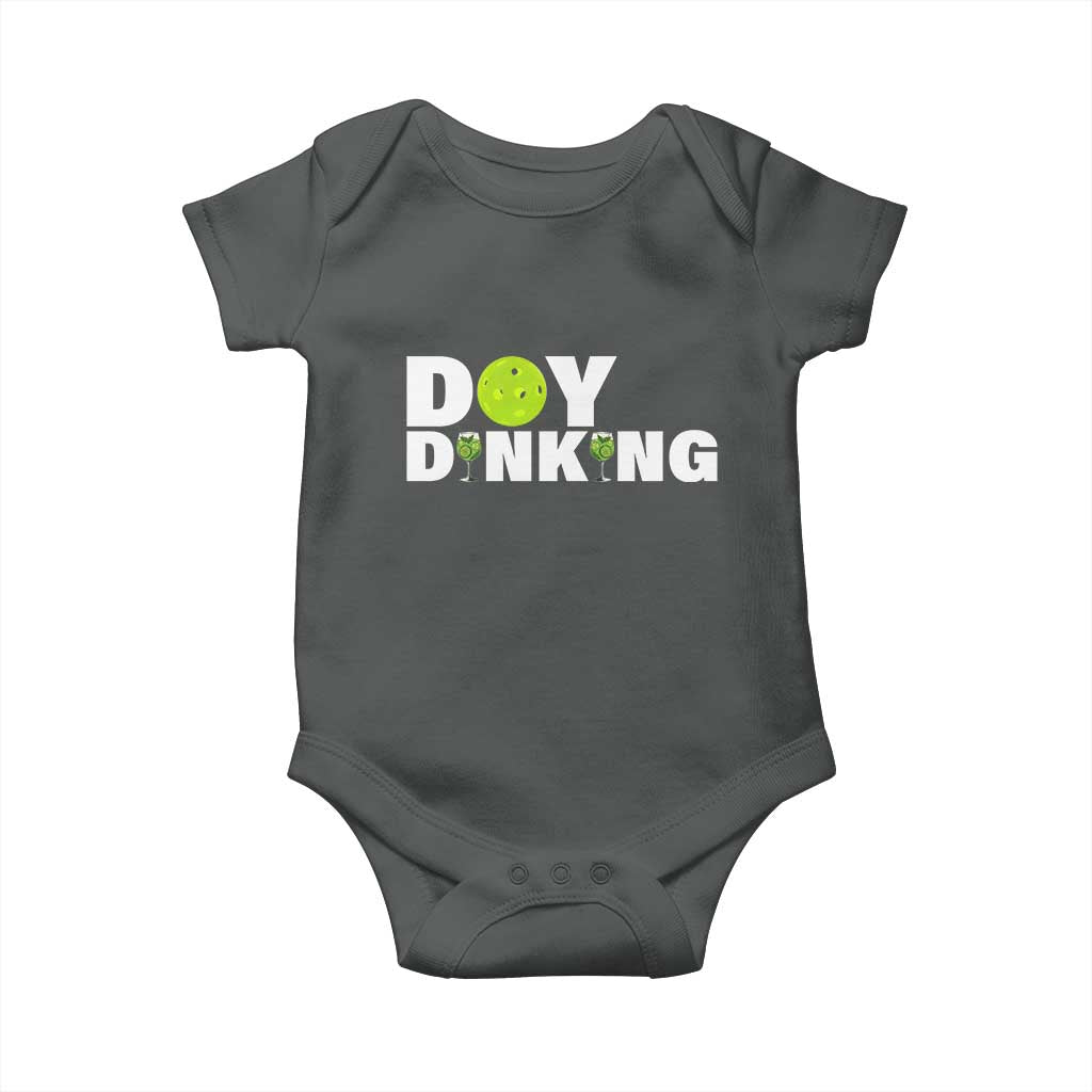 Pickleball Lover Baby Onesie Day Dinking Drinking Gift TS12 Dark Heather Print Your Wear