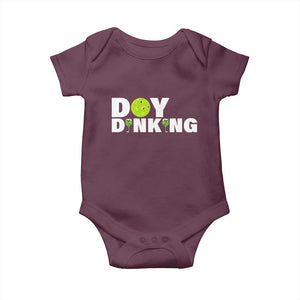 Pickleball Lover Baby Onesie Day Dinking Drinking Gift TS12 Maroon Print Your Wear