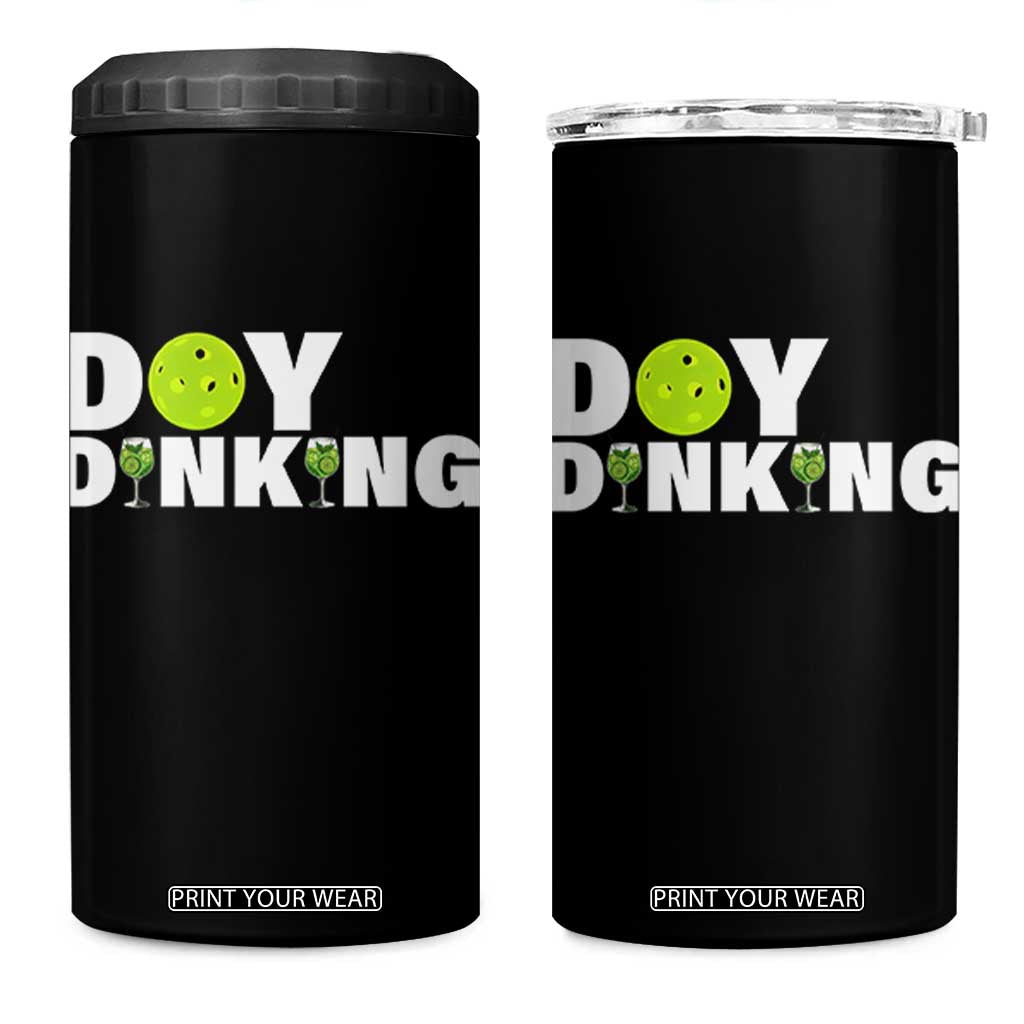 Pickleball Lover 4 in 1 Can Cooler Tumbler Day Dinking Drinking Gift TS12 One Size: 16 oz Black Print Your Wear