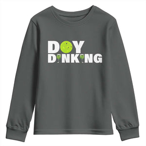 Pickleball Lover Youth Sweatshirt Day Dinking Drinking Gift TS12 Dark Heather Print Your Wear