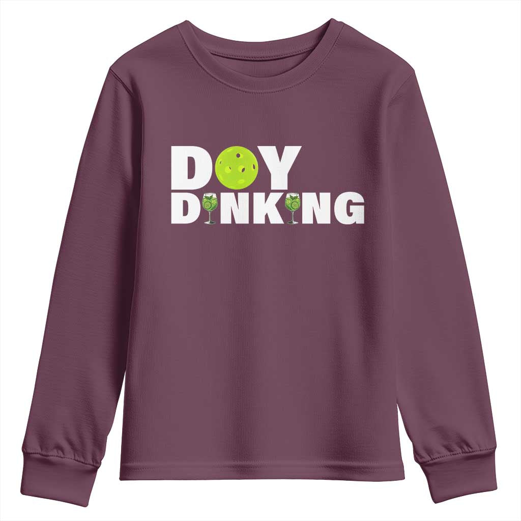 Pickleball Lover Youth Sweatshirt Day Dinking Drinking Gift TS12 Maroon Print Your Wear