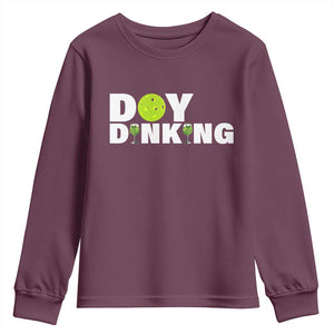 Pickleball Lover Youth Sweatshirt Day Dinking Drinking Gift TS12 Maroon Print Your Wear