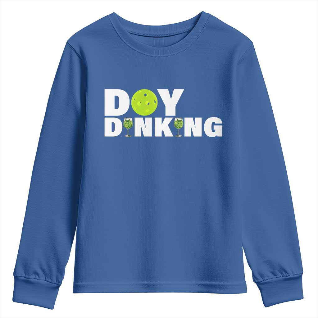 Pickleball Lover Youth Sweatshirt Day Dinking Drinking Gift TS12 Royal Blue Print Your Wear