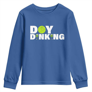 Pickleball Lover Youth Sweatshirt Day Dinking Drinking Gift TS12 Royal Blue Print Your Wear