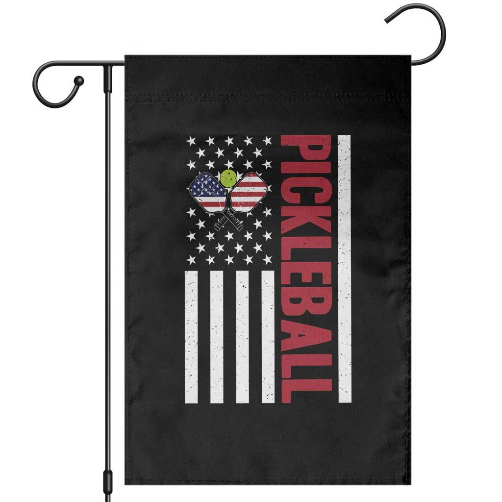 Pickleball Patriotic Garden Flag American Flag Sport Gift TS12 Black Print Your Wear