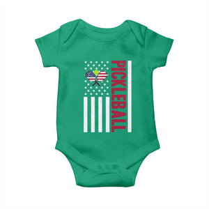 Pickleball Patriotic Baby Onesie American Flag Sport Gift TS12 Irish Green Print Your Wear
