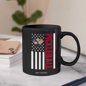 Pickleball Patriotic Coffee Mug American Flag Sport Gift TS12 Print Your Wear