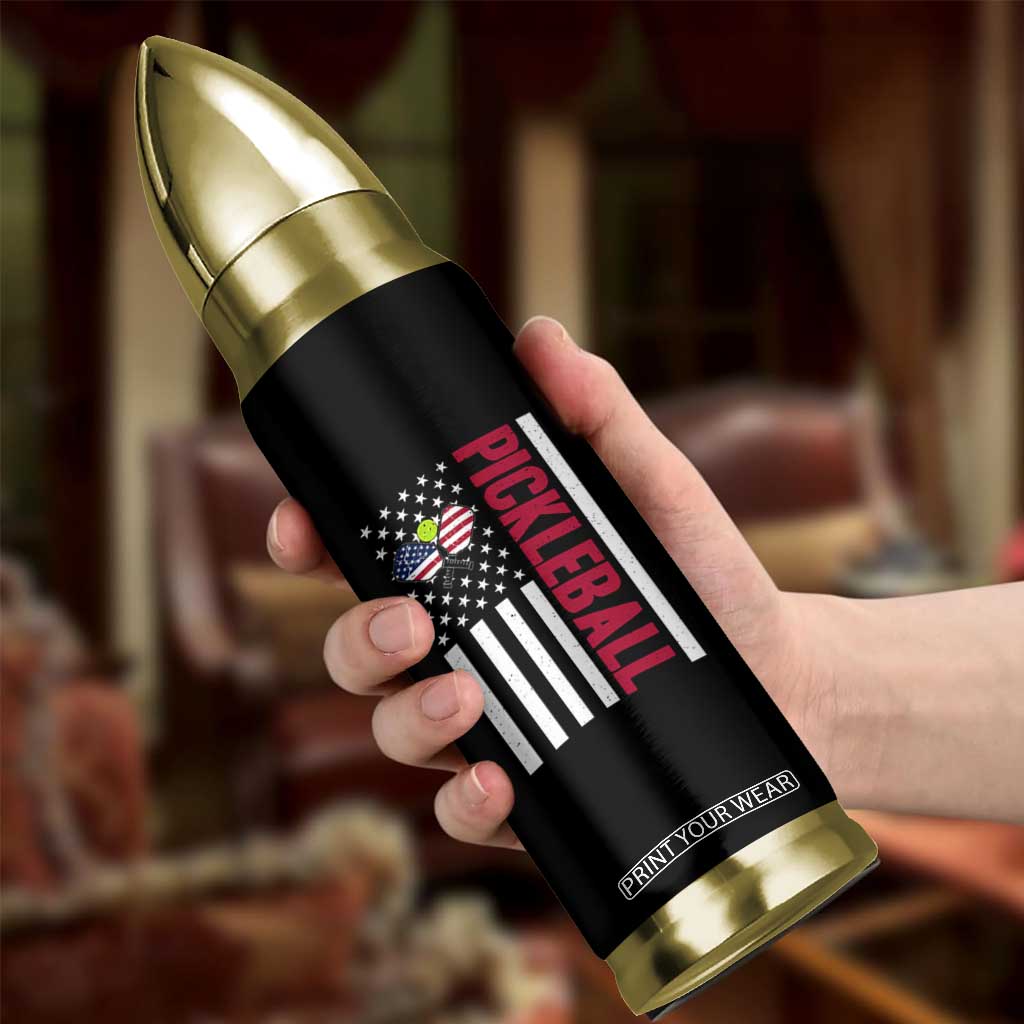 Pickleball Patriotic Bullet Tumbler American Flag Sport Gift TS12 Print Your Wear