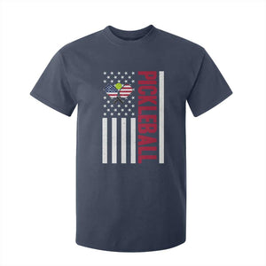Pickleball Patriotic T Shirt For Kid American Flag Sport Gift TS12 Navy Print Your Wear
