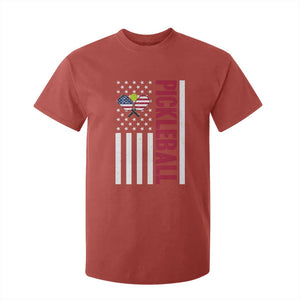Pickleball Patriotic T Shirt For Kid American Flag Sport Gift TS12 Red Print Your Wear