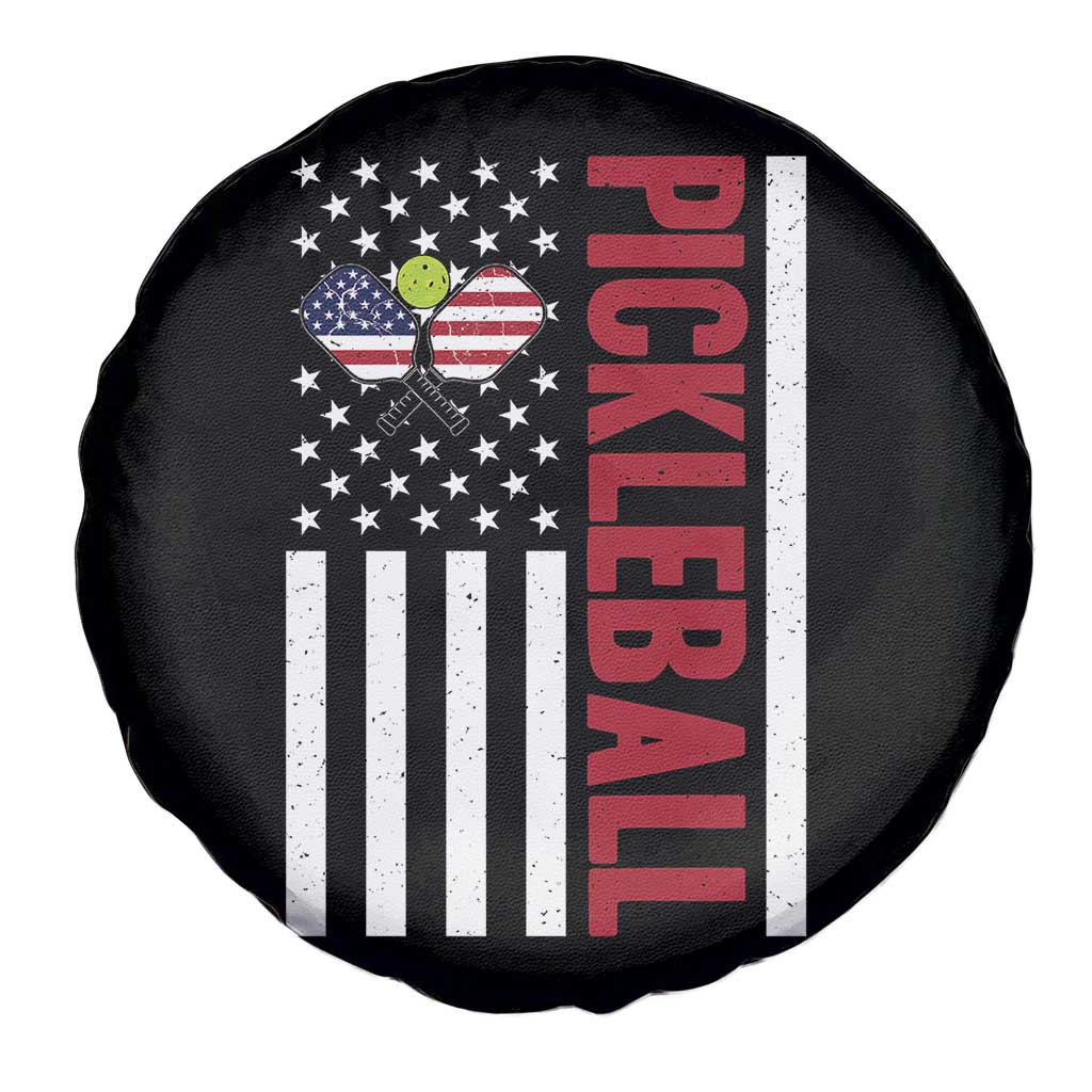 Pickleball Patriotic Spare Tire Cover American Flag Sport Gift TS12 Print Your Wear