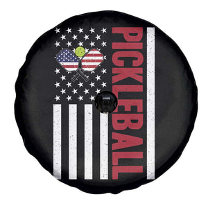 Pickleball Patriotic Spare Tire Cover American Flag Sport Gift TS12 Print Your Wear