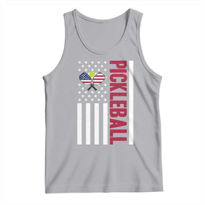 Pickleball Patriotic Tank Top American Flag Sport Gift TS12 Athletic Heather Print Your Wear