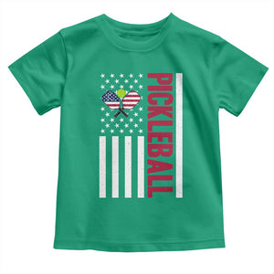 Pickleball Patriotic Toddler T Shirt American Flag Sport Gift TS12 Irish Green Print Your Wear