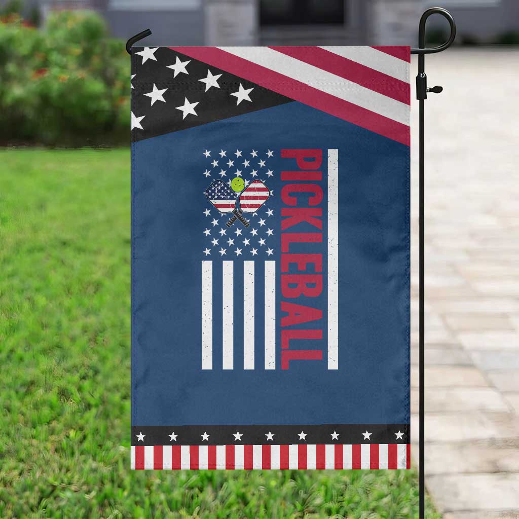 Pickleball Patriotic Garden Flag American Flag Sport Gift TS12 Classic Blue Black Print Your Wear