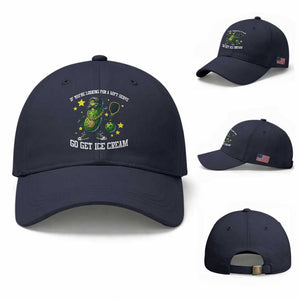 Funny Pickle Playing Pickleball Baseball Cap If You Want Soft Serve Eat Ice Cream TS12 Baseball Cap Universal Fit Navy Print Your Wear