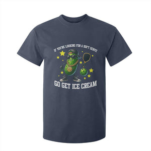 Funny Pickle Playing Pickleball T Shirt For Kid If You Want Soft Serve Eat Ice Cream TS12 Navy Print Your Wear