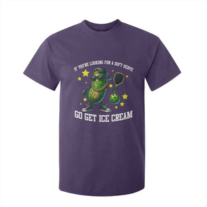 Funny Pickle Playing Pickleball T Shirt For Kid If You Want Soft Serve Eat Ice Cream TS12 Purple Print Your Wear