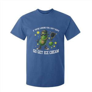 Funny Pickle Playing Pickleball T Shirt For Kid If You Want Soft Serve Eat Ice Cream TS12 Royal Blue Print Your Wear