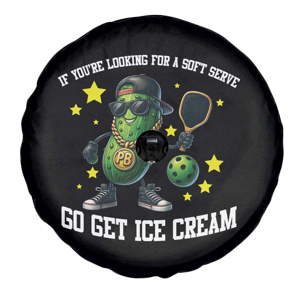 Funny Pickle Playing Pickleball Spare Tire Cover If You Want Soft Serve Eat Ice Cream TS12 Print Your Wear