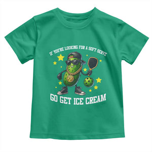 Funny Pickle Playing Pickleball Toddler T Shirt If You Want Soft Serve Eat Ice Cream TS12 Irish Green Print Your Wear